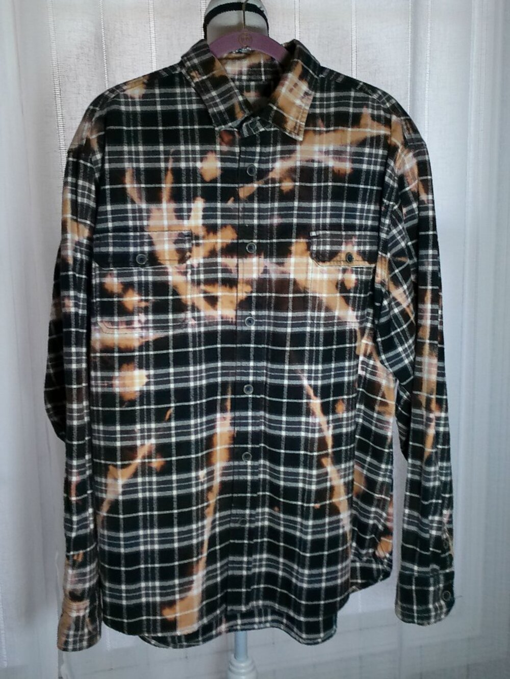 JACHS NY NWOT Men's Long Sleeve Button-Up Brown Plaid Flannel Shirt XXL